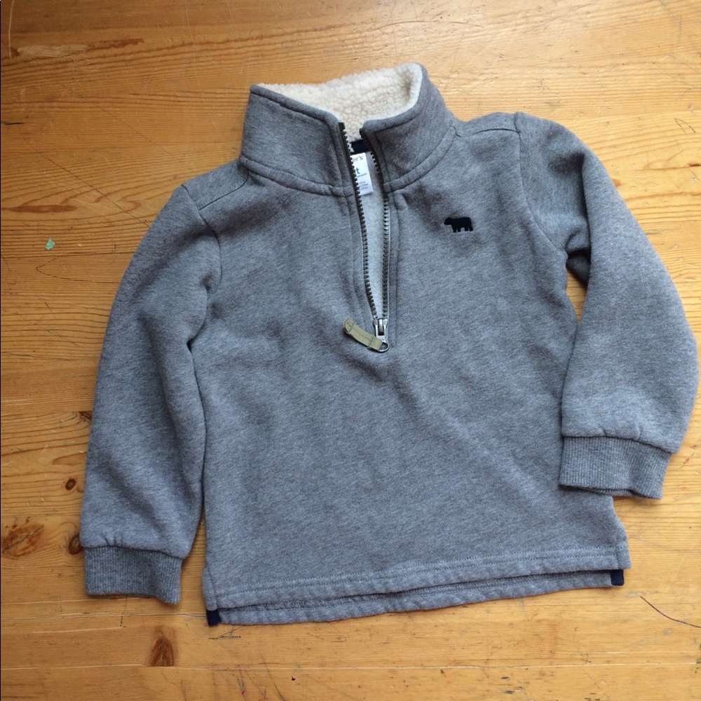 Boys half zip sweatshirt w fleece